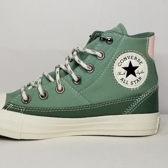 Converse Unisex CTAS Patchwork Hi Tops Women Size  6.5 Herby Egret  A06487C NWT - Picture 5 of 9